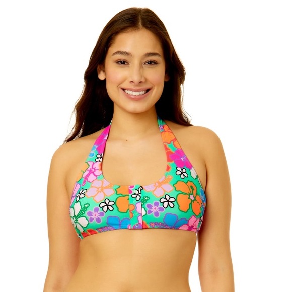 Nobo Hibiscus Halter bikini size X-Large 15-17 Top bottom swimwear bathing suit - Picture 10 of 15